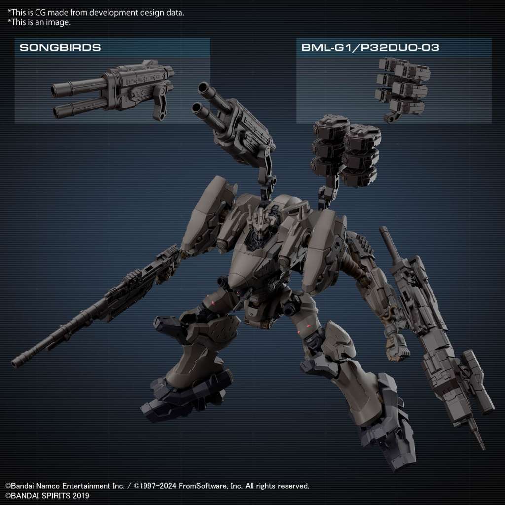 30MM Armored Core VI Orbiter Nightfall gros plan tête - Bandai - Meka Neko