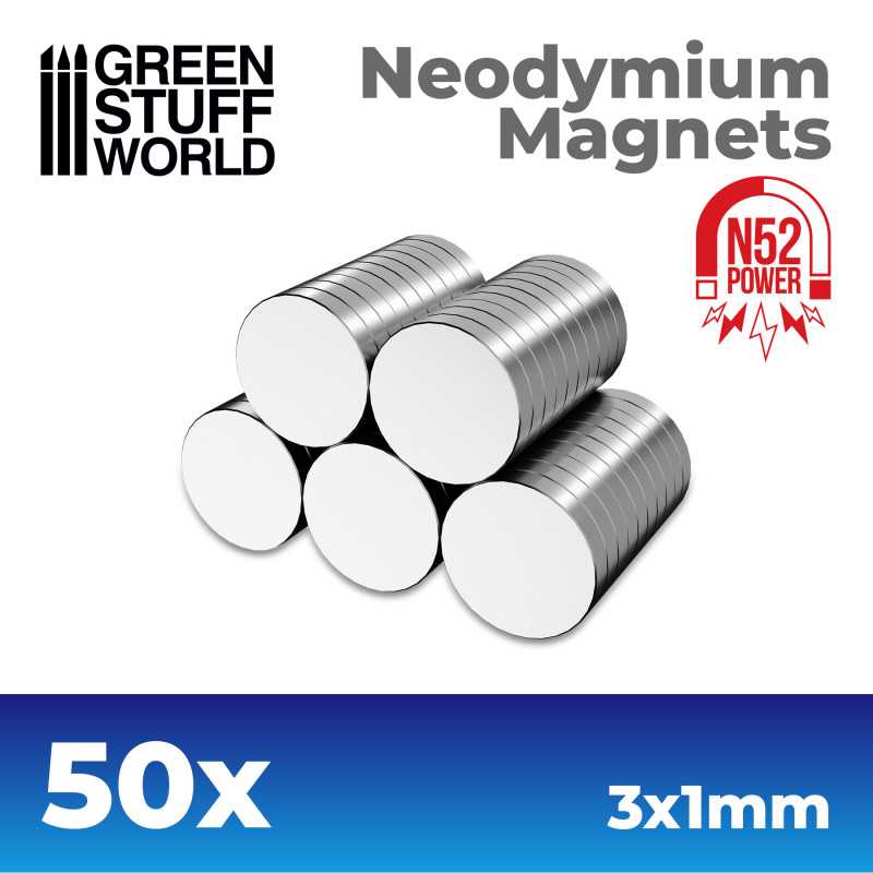 Green Stuff World - Aimants Néodymes 3x1mm - MEKA NEKO