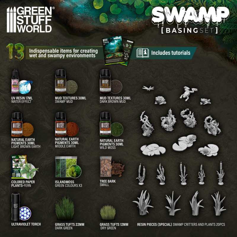 Green Stuff World - Kit de Soclage : Marécage - MEKA NEKO
