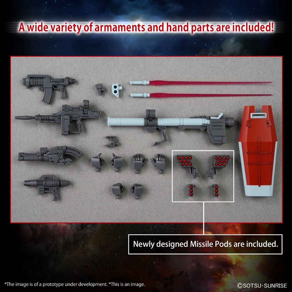 Gunpla HG 1/144 - RGM - 79 GM (Shoulder Cannon / Missile Pod) - MEKA NEKO
