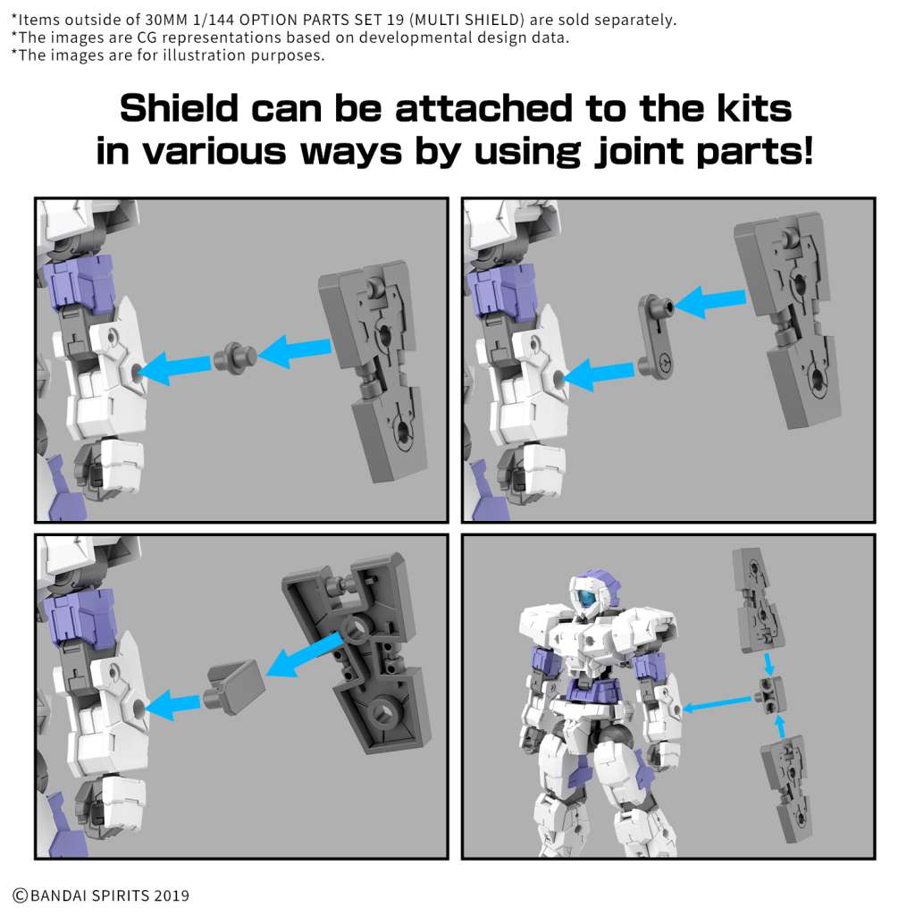30 Minutes Missions Option Parts - Set 19 Multi Shield 1/144 - MEKA NEKO