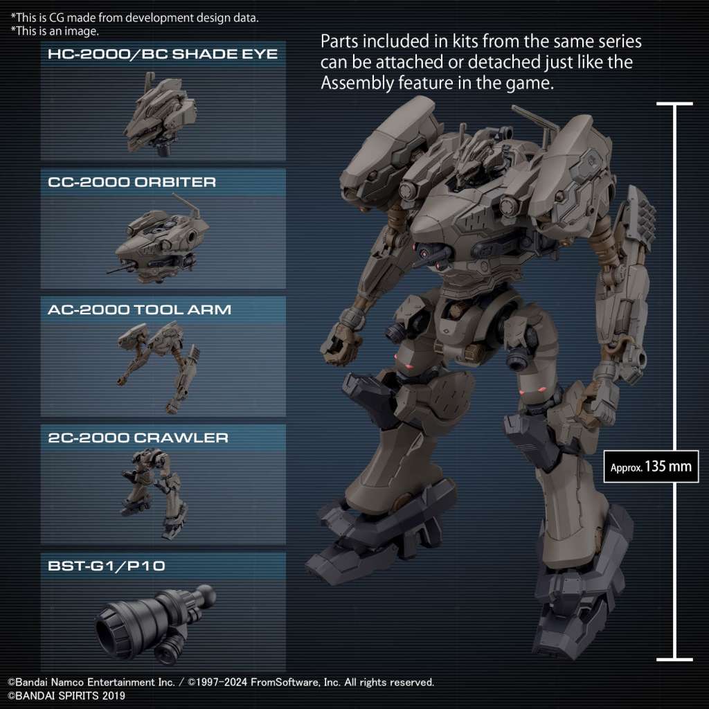 30MM Armored Core VI Orbiter Nightfall articulations - Bandai - Meka Neko