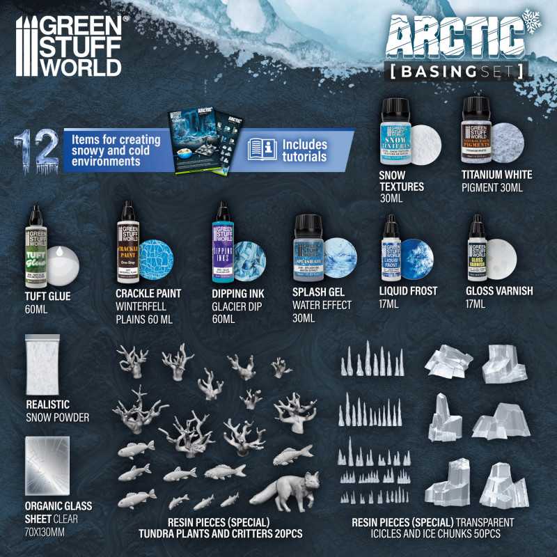 Green Stuff World - Kit de Soclage : Arctique - MEKA NEKO