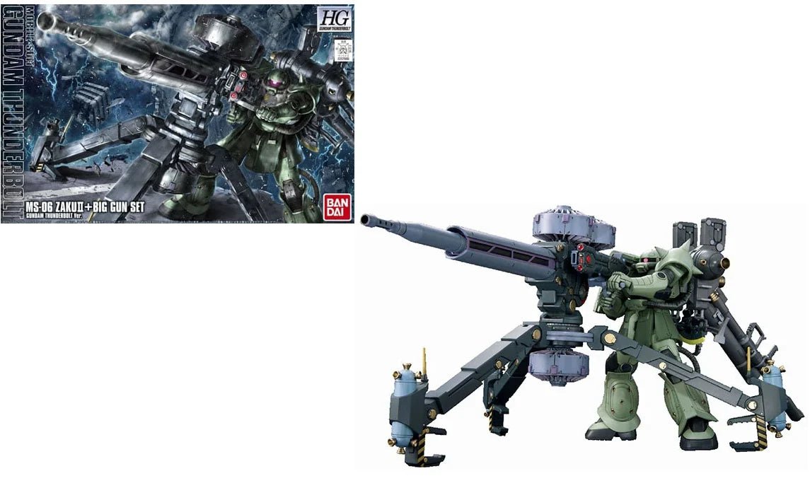 Gunpla HG 1/144 - Zaku II + Big Gun Set Thunderbolt - MEKA NEKO