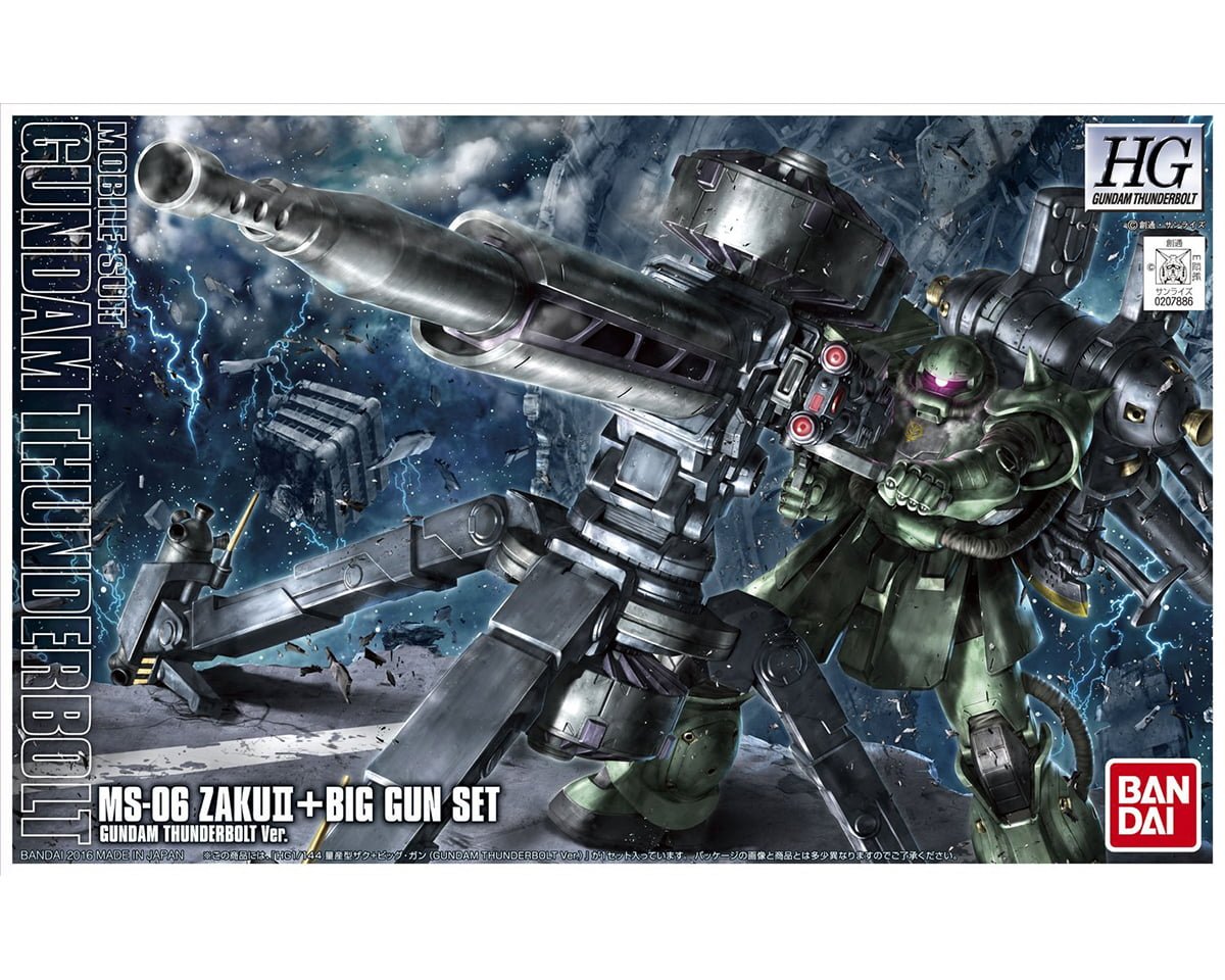 Gunpla HG 1/144 - Zaku II + Big Gun Set Thunderbolt - MEKA NEKO