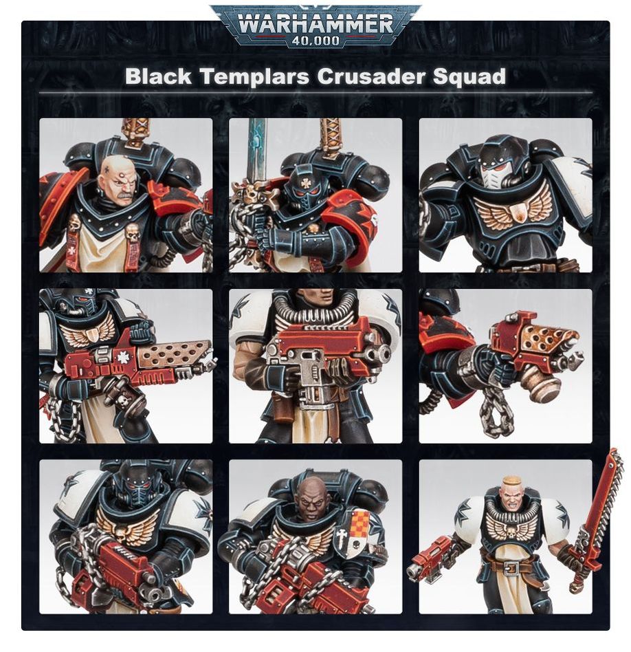 Warhammer 40K - Black Templar : Crusader Squad - MEKA NEKO