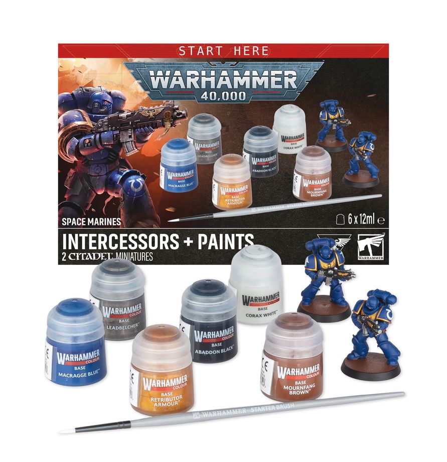 Warhammer 40K - Space Marines: Intercessors + Set de Peinture - MEKA NEKO